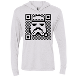 T-Shirts Heather White / X-Small QR trooper Triblend Long Sleeve Hoodie Tee