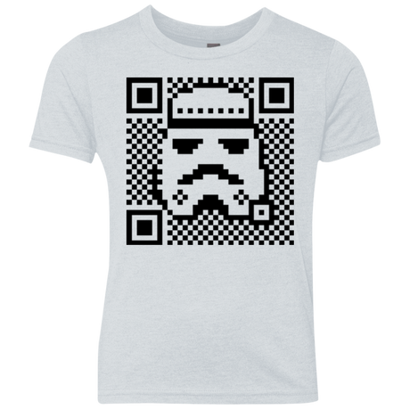 T-Shirts Heather White / YXS QR trooper Youth Triblend T-Shirt