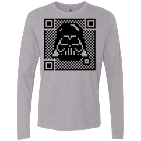 T-Shirts Heather Grey / Small QR vader Men's Premium Long Sleeve