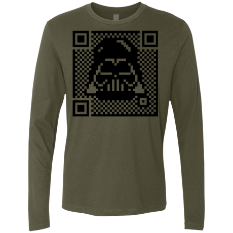 T-Shirts Military Green / Small QR vader Men's Premium Long Sleeve