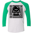 T-Shirts Heather White/Envy / X-Small QR vader Men's Triblend 3/4 Sleeve