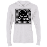 T-Shirts Heather White / X-Small QR vader Triblend Long Sleeve Hoodie Tee