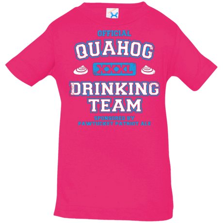 T-Shirts Hot Pink / 6 Months Quahog Drinking Team Infant Premium T-Shirt