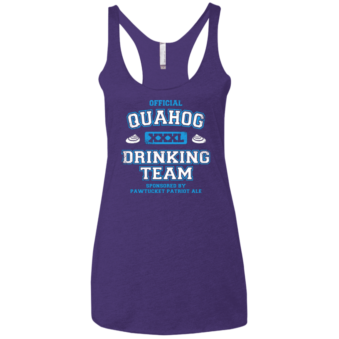 T-Shirts Purple / X-Small Quahog Drinking Team Women's Triblend Racerback Tank