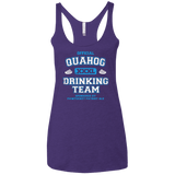 T-Shirts Purple / X-Small Quahog Drinking Team Women's Triblend Racerback Tank