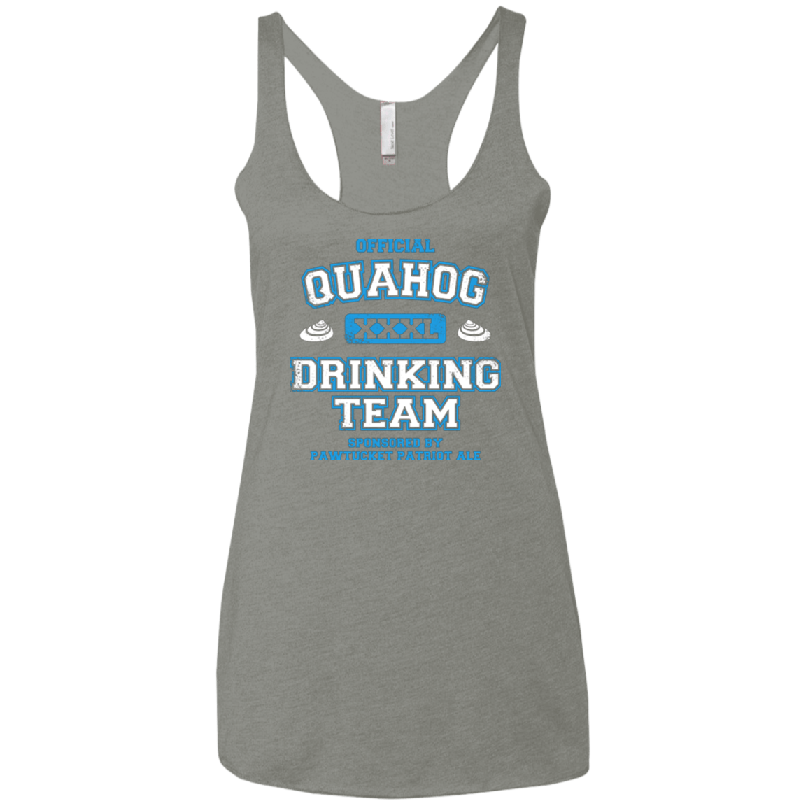 T-Shirts Venetian Grey / X-Small Quahog Drinking Team Women's Triblend Racerback Tank