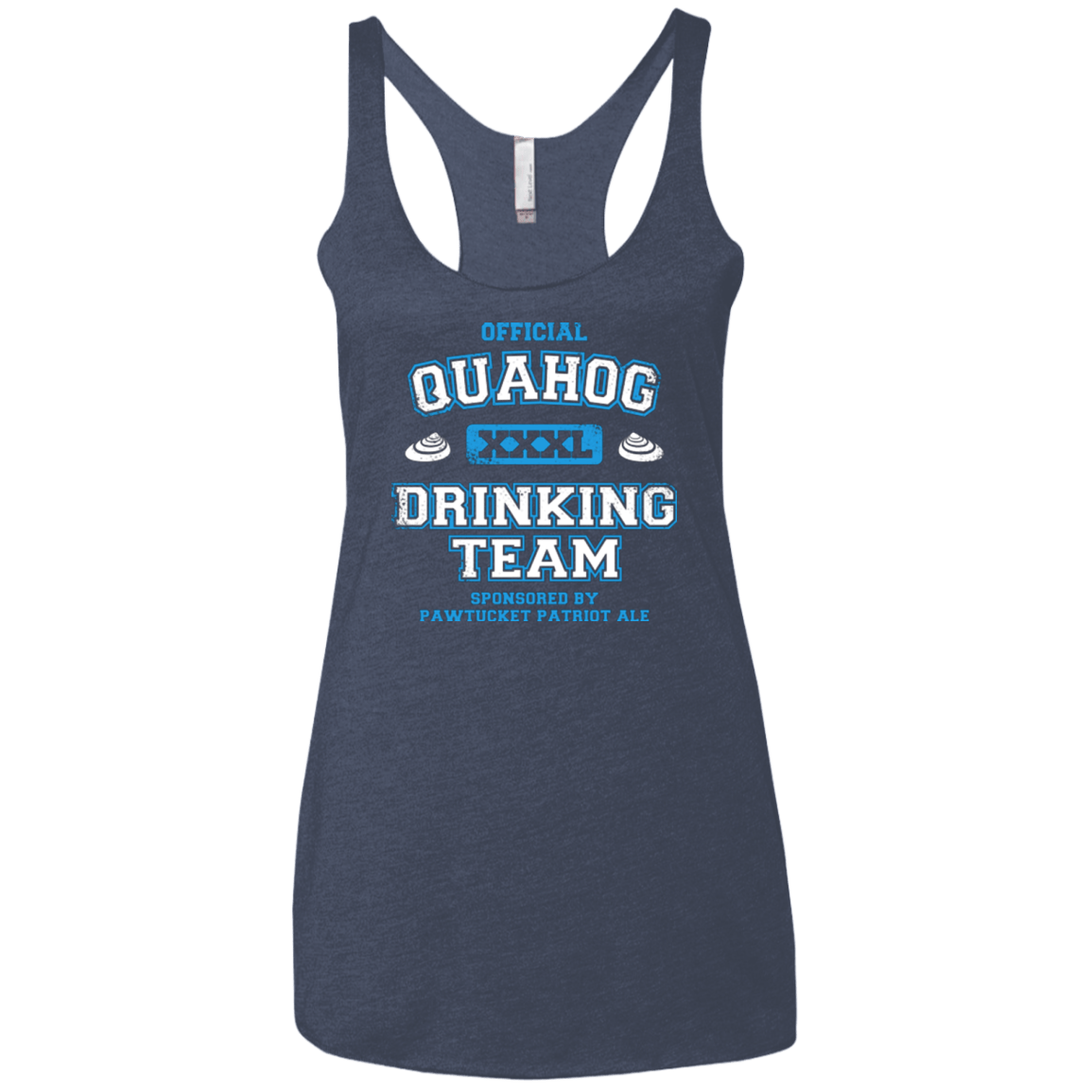 T-Shirts Vintage Navy / X-Small Quahog Drinking Team Women's Triblend Racerback Tank
