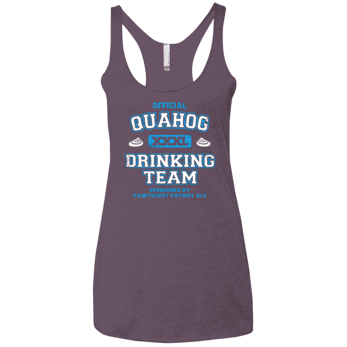 T-Shirts Vintage Purple / X-Small Quahog Drinking Team Women's Triblend Racerback Tank