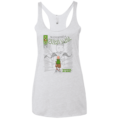 T-Shirts Heather White / X-Small Quailman No More Women's Triblend Racerback Tank
