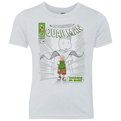 T-Shirts Heather White / YXS Quailman No More Youth Triblend T-Shirt