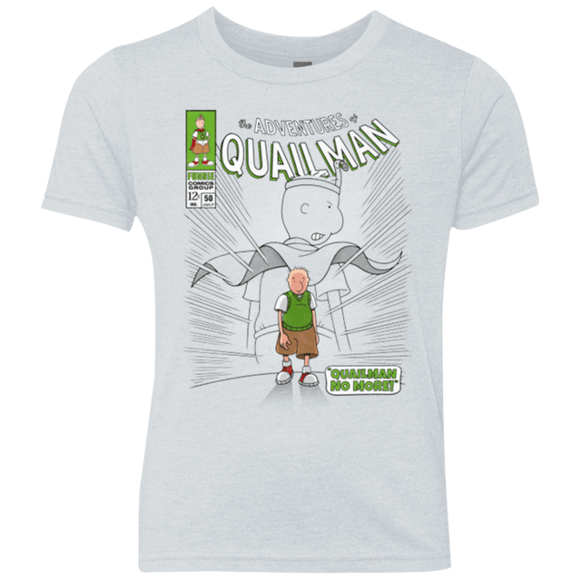 T-Shirts Heather White / YXS Quailman No More Youth Triblend T-Shirt