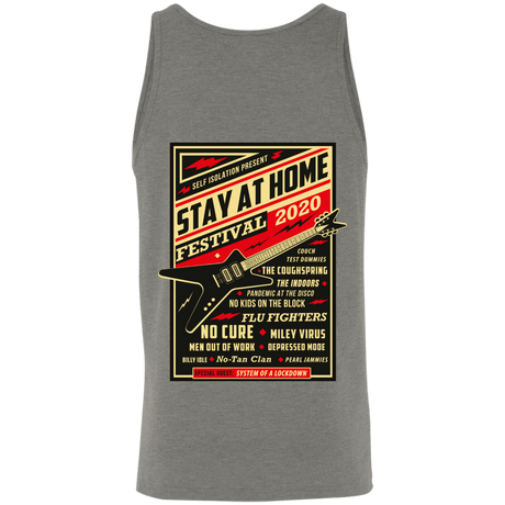 T-Shirts Grey Triblend / S Quarantine Social Distancing Stay Home Festival 2020 Men's Tank Top - Print On Back