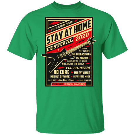 T-Shirts Irish Green / S Quarantine Social Distancing Stay Home Festival 2020 T-Shirt