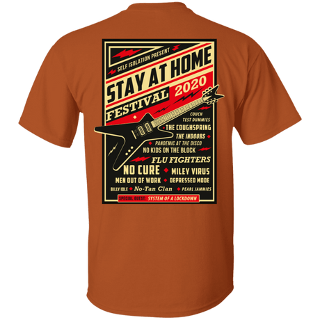 T-Shirts Texas Orange / S Quarantine Social Distancing Stay Home Festival 2020 T-Shirt - Printed on Back