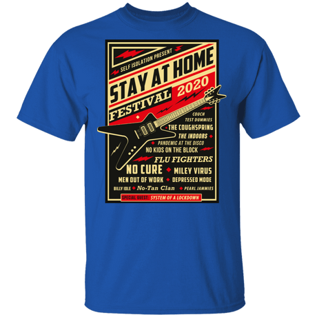 T-Shirts Royal / S Quarantine Social Distancing Stay Home Festival 2020 T-Shirt