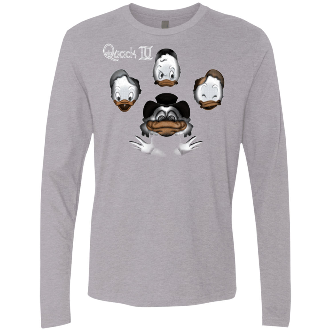 T-Shirts Heather Grey / Small Quaxk IV Men's Premium Long Sleeve