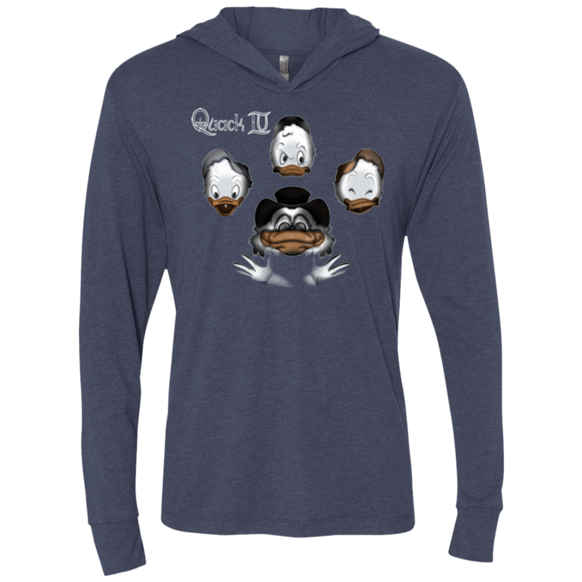 T-Shirts Vintage Navy / X-Small Quaxk IV Triblend Long Sleeve Hoodie Tee