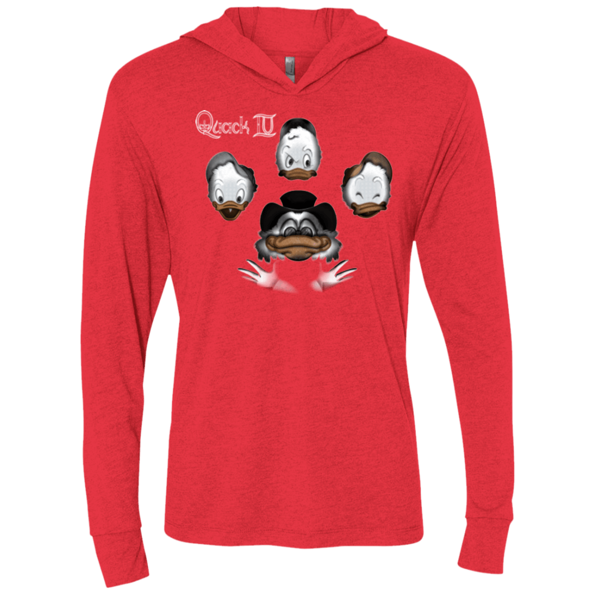 T-Shirts Vintage Red / X-Small Quaxk IV Triblend Long Sleeve Hoodie Tee