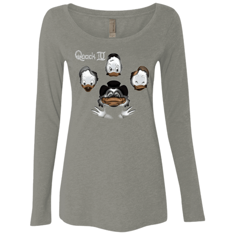T-Shirts Venetian Grey / Small Quaxk IV Women's Triblend Long Sleeve Shirt