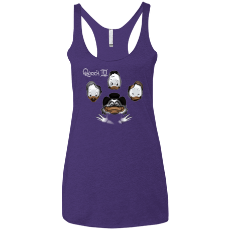 T-Shirts Purple / X-Small Quaxk IV Women's Triblend Racerback Tank