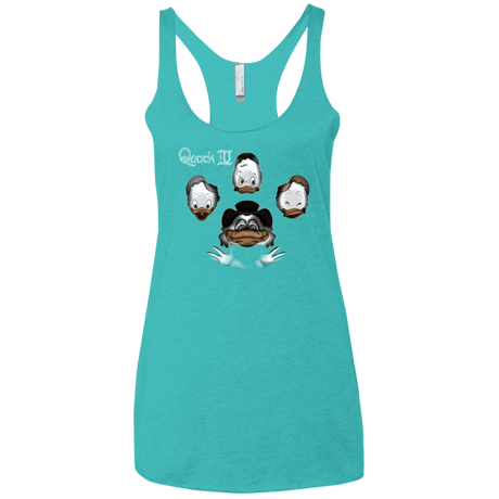 T-Shirts Tahiti Blue / X-Small Quaxk IV Women's Triblend Racerback Tank