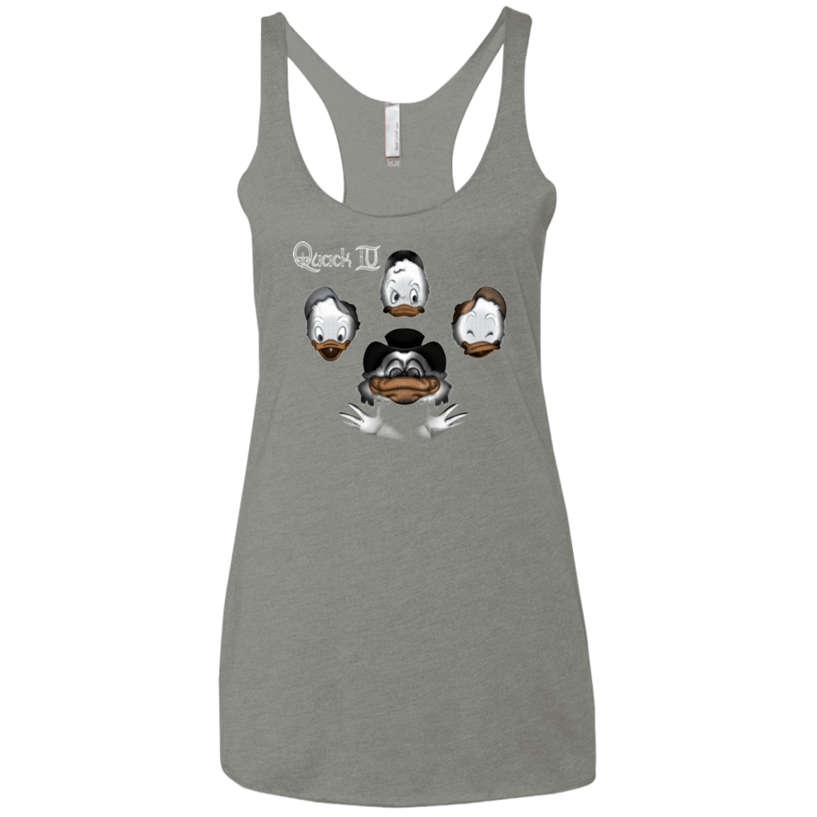 T-Shirts Venetian Grey / X-Small Quaxk IV Women's Triblend Racerback Tank