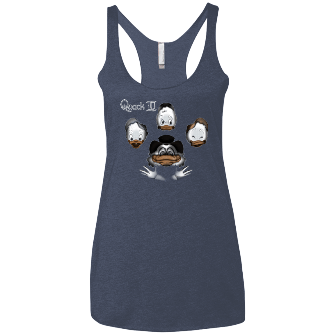 T-Shirts Vintage Navy / X-Small Quaxk IV Women's Triblend Racerback Tank