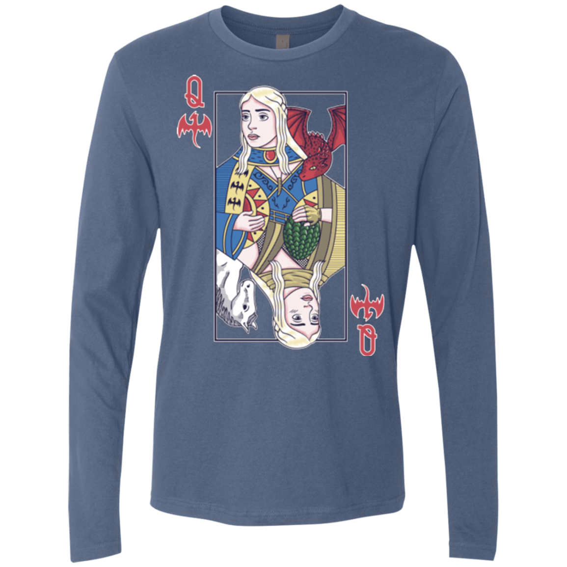 T-Shirts Indigo / Small Queen of Dragons Men's Premium Long Sleeve