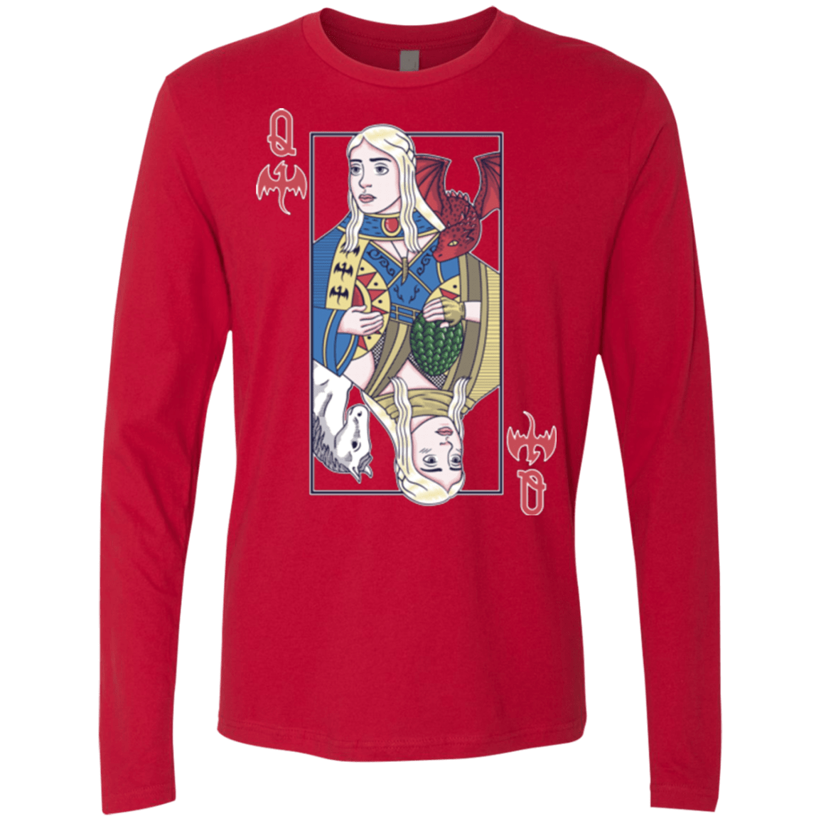 T-Shirts Red / Small Queen of Dragons Men's Premium Long Sleeve