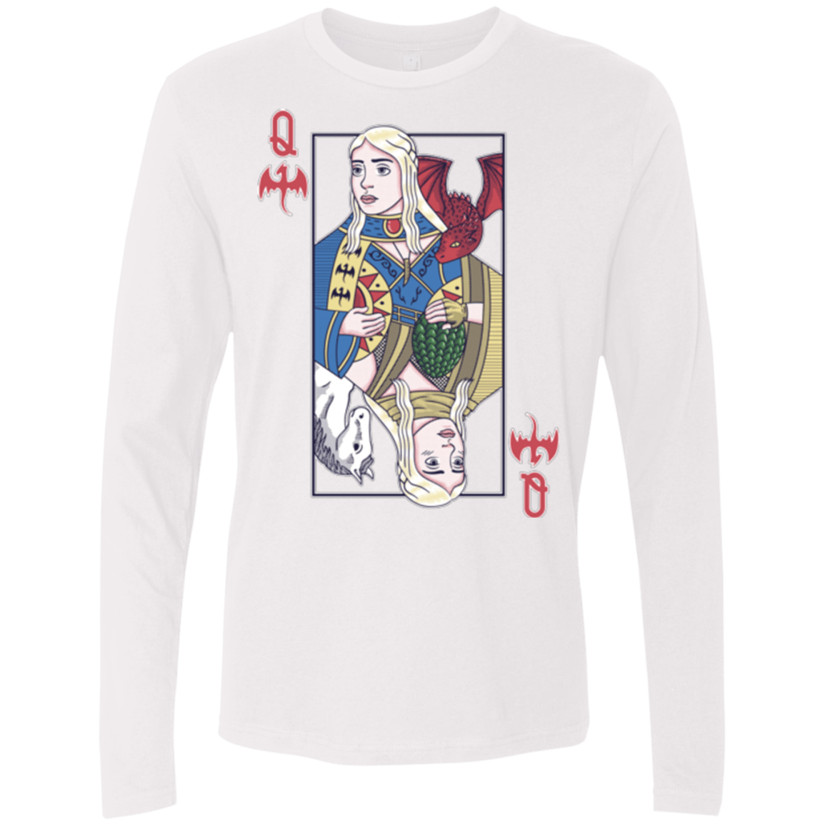 T-Shirts White / Small Queen of Dragons Men's Premium Long Sleeve