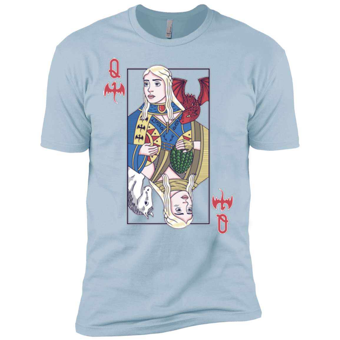 T-Shirts Light Blue / X-Small Queen of Dragons Men's Premium T-Shirt