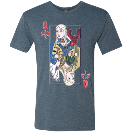 T-Shirts Indigo / Small Queen of Dragons Men's Triblend T-Shirt