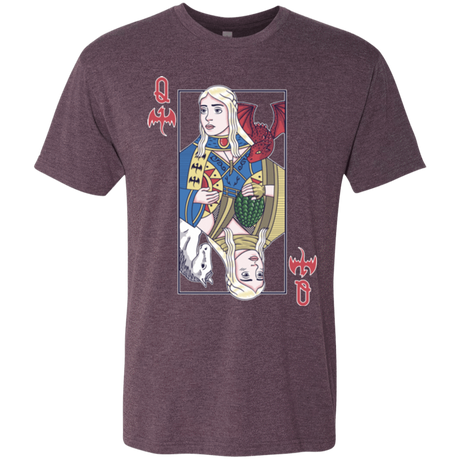 T-Shirts Vintage Purple / Small Queen of Dragons Men's Triblend T-Shirt