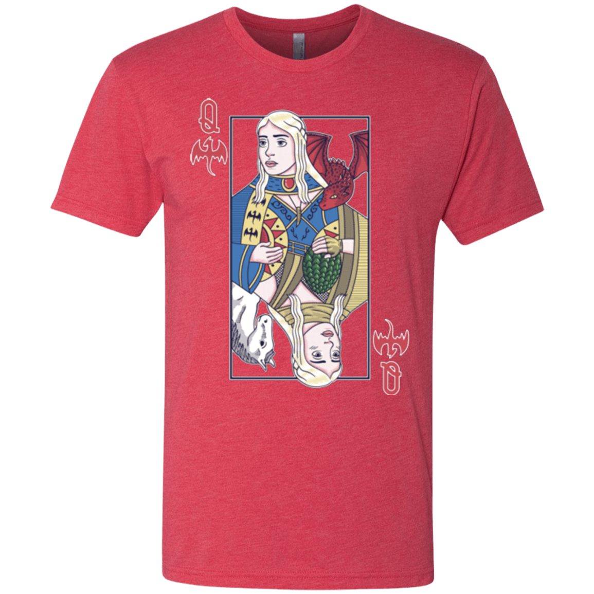 T-Shirts Vintage Red / Small Queen of Dragons Men's Triblend T-Shirt