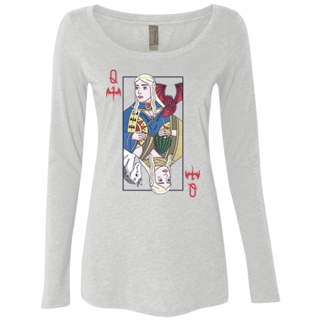 T-Shirts Heather White / Small Queen of Dragons Women's Triblend Long Sleeve Shirt
