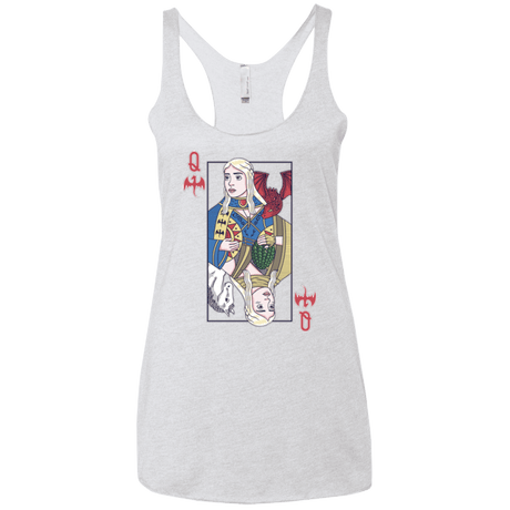 T-Shirts Heather White / X-Small Queen of Dragons Women's Triblend Racerback Tank
