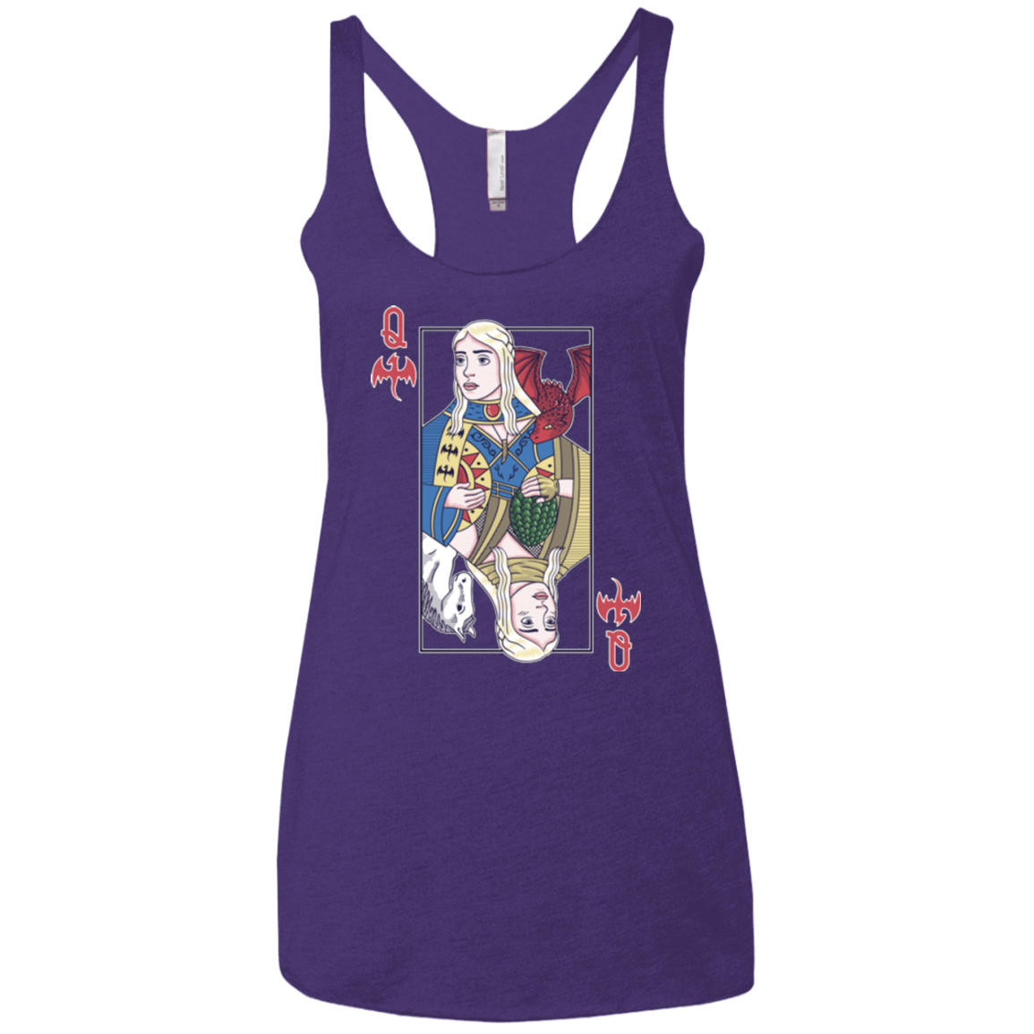 T-Shirts Purple / X-Small Queen of Dragons Women's Triblend Racerback Tank
