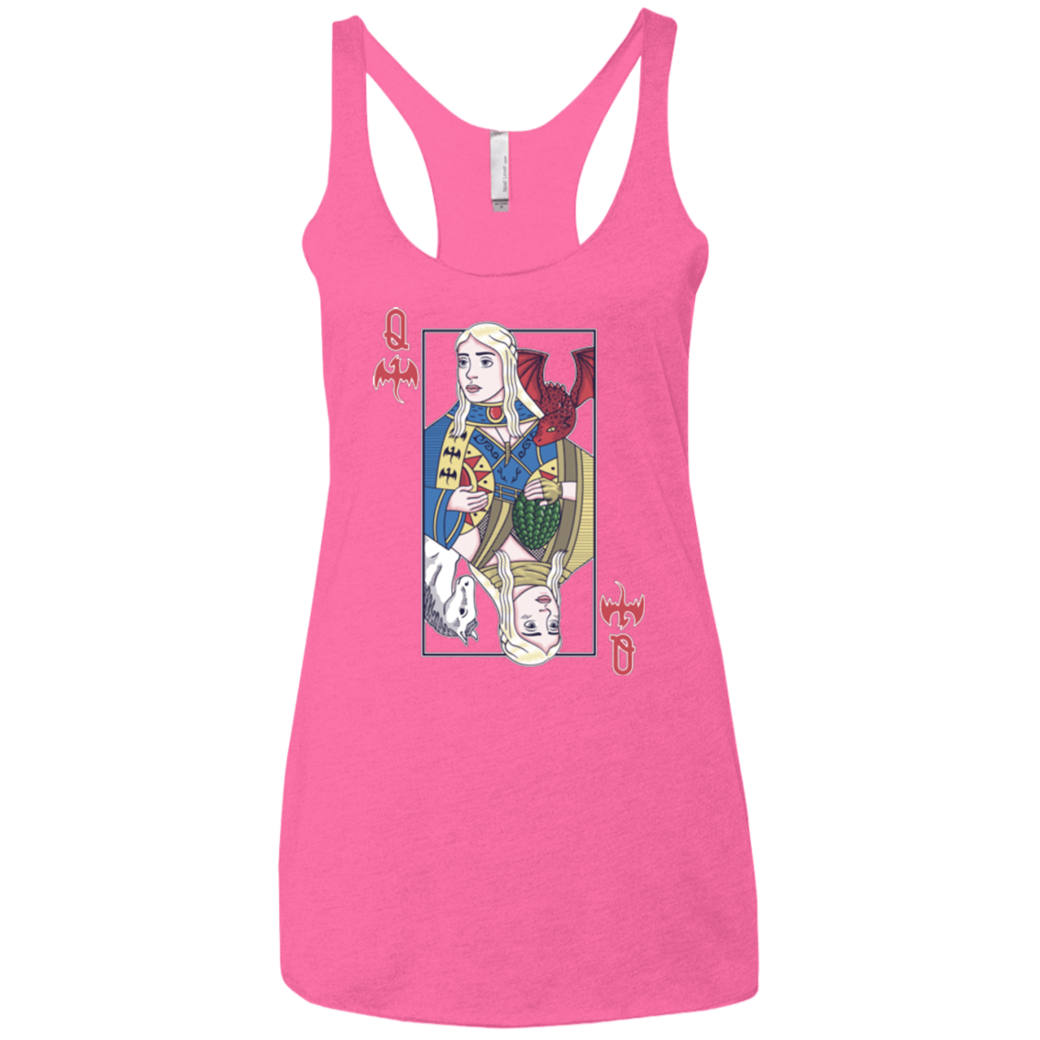 T-Shirts Vintage Pink / X-Small Queen of Dragons Women's Triblend Racerback Tank