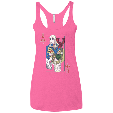 T-Shirts Vintage Pink / X-Small Queen of Dragons Women's Triblend Racerback Tank