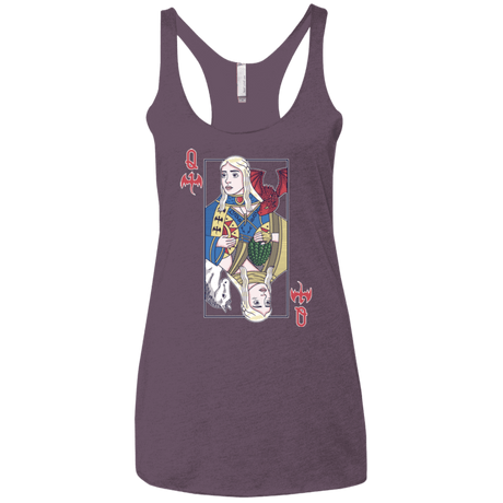 T-Shirts Vintage Purple / X-Small Queen of Dragons Women's Triblend Racerback Tank