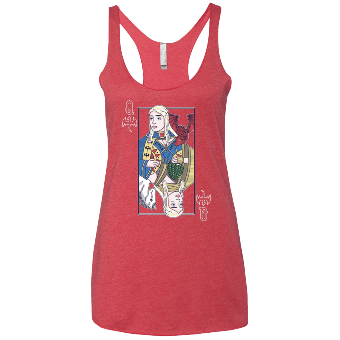 T-Shirts Vintage Red / X-Small Queen of Dragons Women's Triblend Racerback Tank