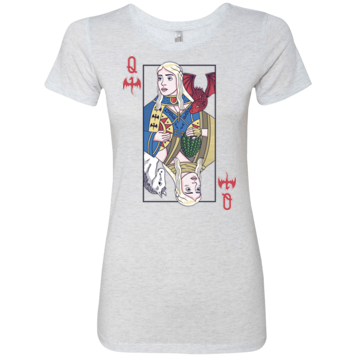 T-Shirts Heather White / Small Queen of Dragons Women's Triblend T-Shirt