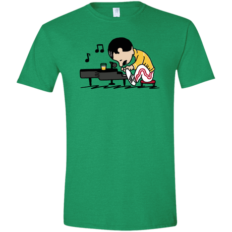 T-Shirts Heather Irish Green / S Queenuts Men's Semi-Fitted Softstyle