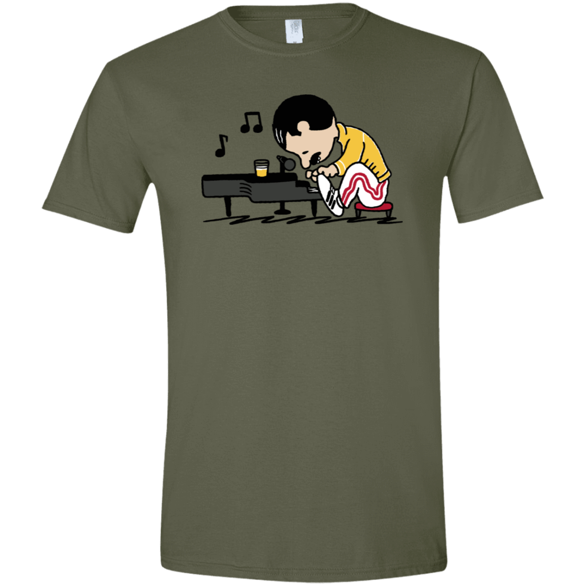 T-Shirts Military Green / S Queenuts Men's Semi-Fitted Softstyle