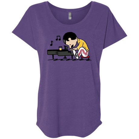 T-Shirts Purple Rush / X-Small Queenuts Triblend Dolman Sleeve