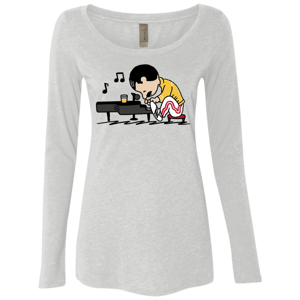 T-Shirts Heather White / S Queenuts Women's Triblend Long Sleeve Shirt