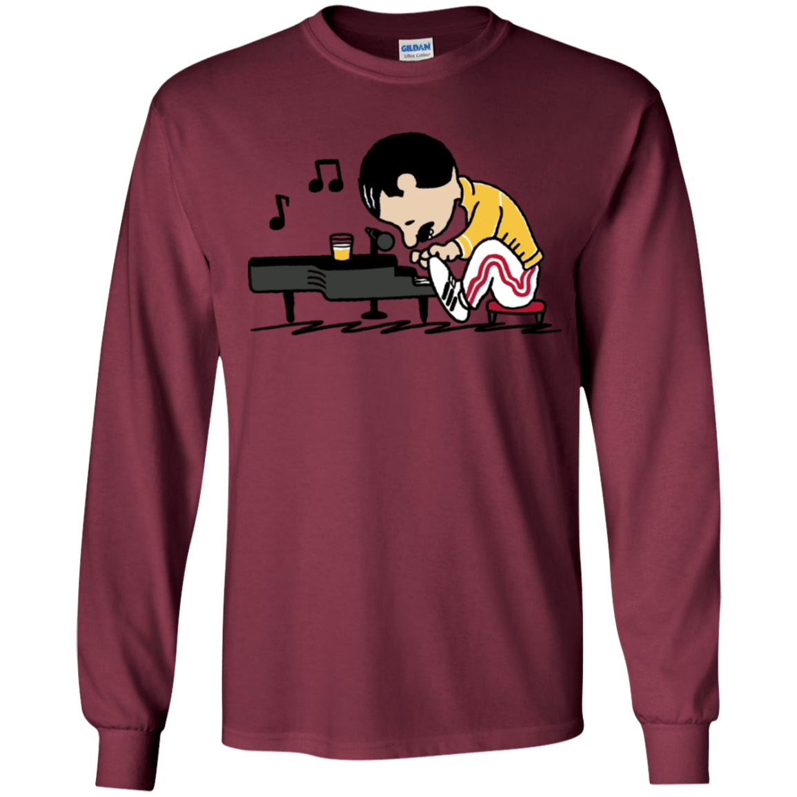 T-Shirts Maroon / YS Queenuts Youth Long Sleeve T-Shirt
