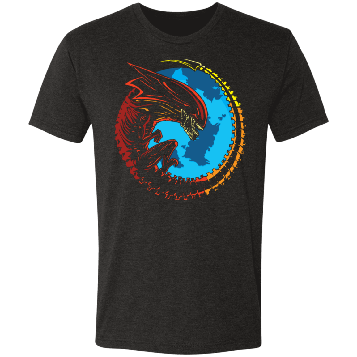 T-Shirts Vintage Black / S Queenzilla Xenomorph Men's Triblend T-Shirt