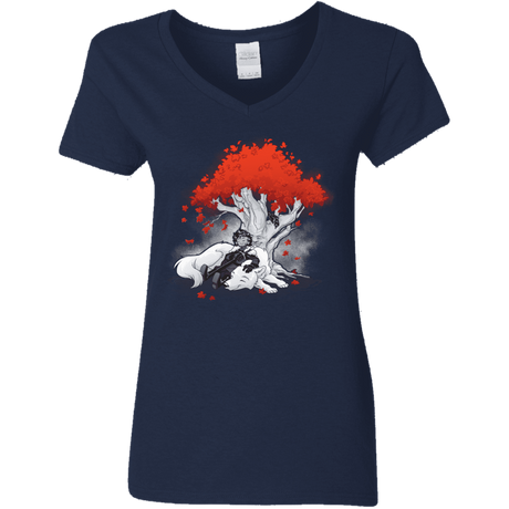 T-Shirts Navy / S Quiet Winter Women's V-Neck T-Shirt