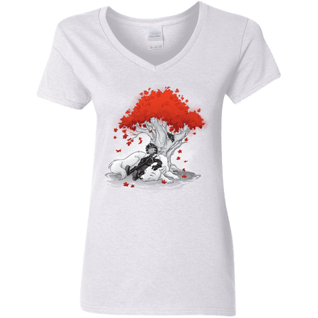 T-Shirts White / S Quiet Winter Women's V-Neck T-Shirt